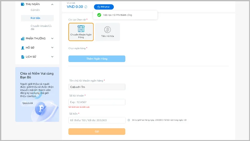 rut tien bk88 1 Một số điều kiện cần tuân thủ để giao dịch thành công